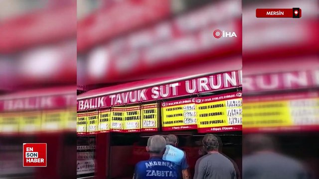 Mersin'de bir markette bozulmuş et ele geçirildi