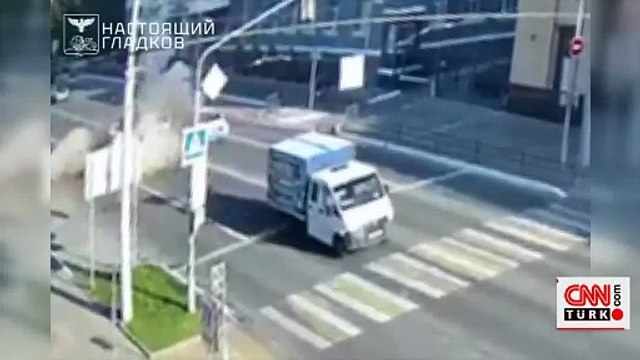 Rusya'nın Belgorod kentindeki saldırı kamerada: UKRAYNA SİVİL ARACI DRONLA VURDU!
