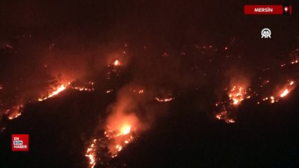 Mersin'de orman yangını devam ediyor: Müdahale sürüyor