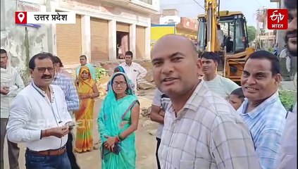बहराइच में बुलडोजर चलाकर नाले का अतिक्रमण हटाया; स्थानीय लोगों से पालिकाकर्मियों की हुई तीखी बहस