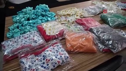 Niğdeli kursiyerler Gazzeli çocuklar için binlerce kıyafet dikti