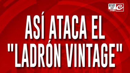 "Ladrón vintage" queda escrachado en las cámaras de seguridad