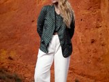 Soft organic knit jacket femme La Fianc&eacute;e