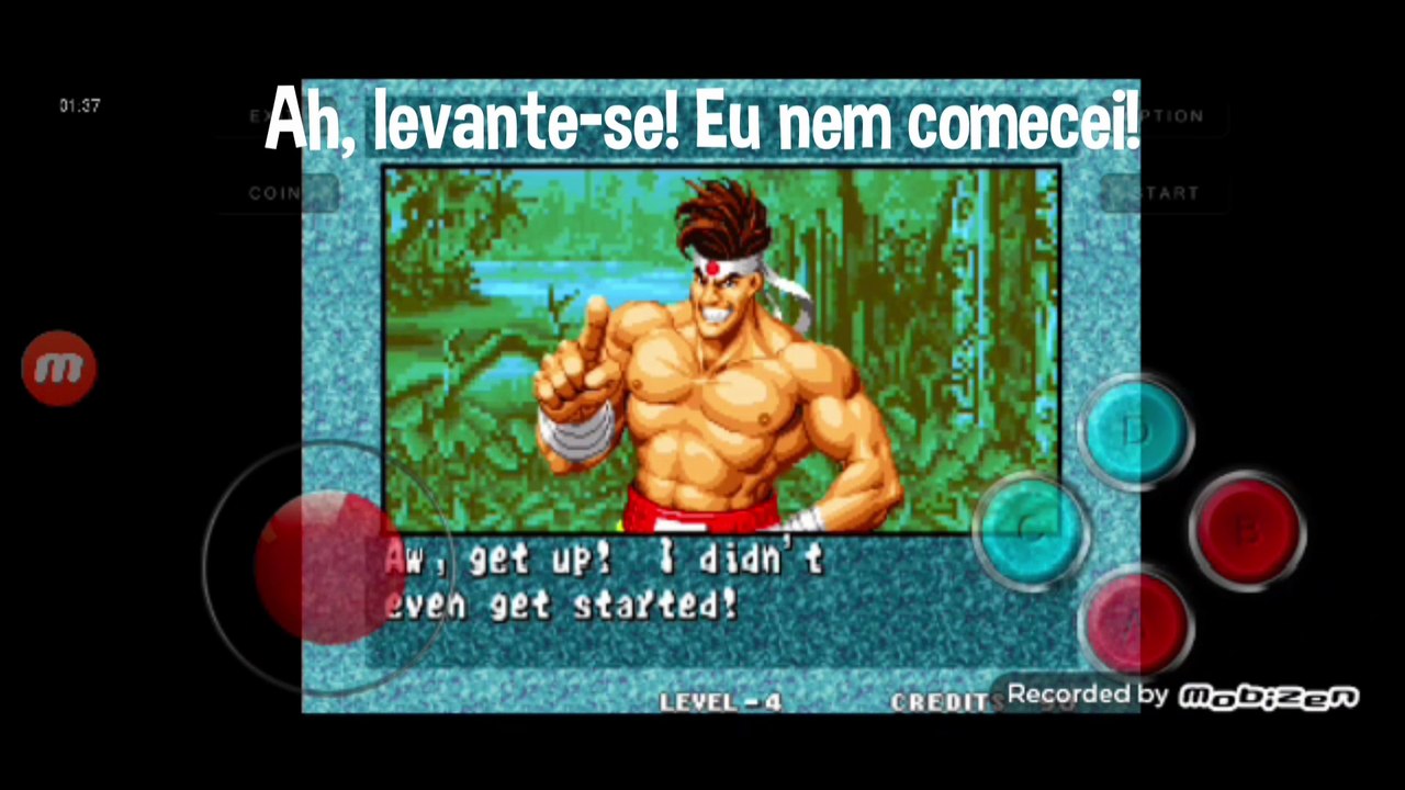 Fatal Fury 3 Geese Howard vs Joe Higashi fala de vitória do Joe Higashi em português parte 2