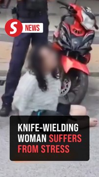 Woman who ran amok with knife suffers from stress, say Kajang cops