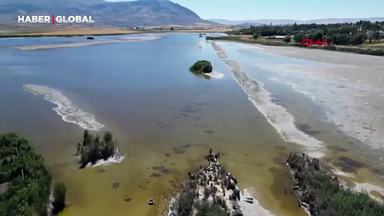 Kuraklıktan etkilenen Ulaş Gölü’ne "can suyu"