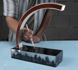 Magnetized sand trapped in resin 🚲