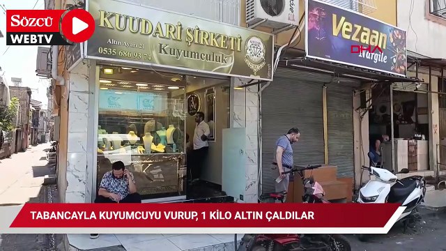 Tabancayla kuyumcuyu vurup, 1 kilo altın çaldılar