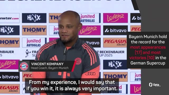 Kompany insists Bayern view every trophy as important
