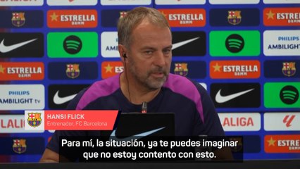 Hansi Flick, sobre las inscripciones: "No estoy contento, pero confío en el club"