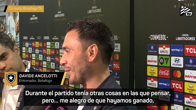 Davide Ancelotti, sobre la presencia de su padre en el palco: Menos mal que ganamos, si no, no vuelve