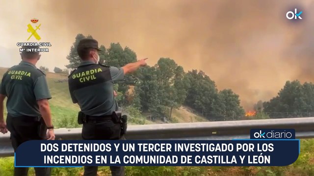 Dos detenidos y un tercer investigado por los incendios en la Comunidad de Castilla y León