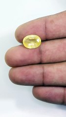 Close-up Shot of Yellow Sapphire Gemstone