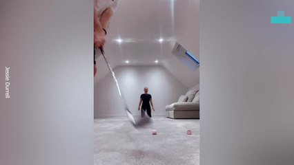 Marshmallow Golf Trick Shot