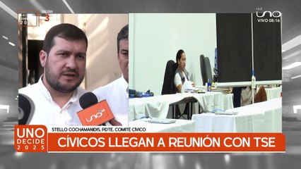 CÍVICOS LLEGAN.A REUNIÓN CON TSE