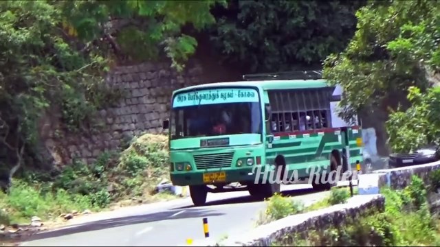 VALPARAI HILLS- TNSTC Bus Turning Full View of Valparai Hills 9th Hairpin Bend Road
