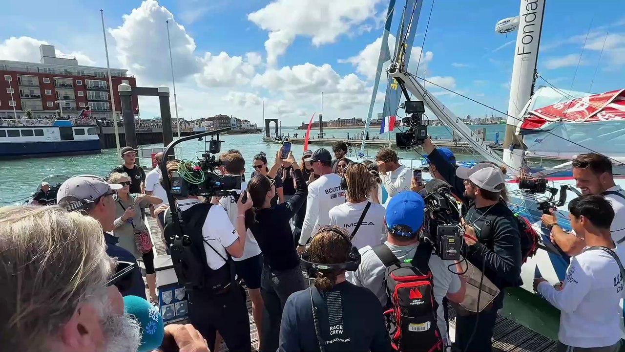 Biotherm take the Ocean Race Europe stage win as they arrive in Portsmouth - video by Marcin Jedrysiak