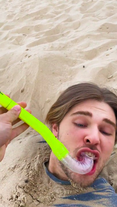 Epic Sand Trap Prank On The Beach! 🏖️🤣 #shorts