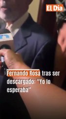 Fernando Rosa tras ser descargado: “Yo lo esperaba”