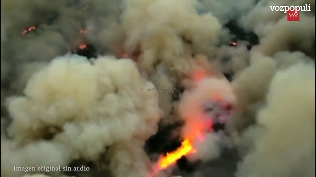 Las impactantes imágenes de cómo se vió el incendio de Tres Cantos desde el aire