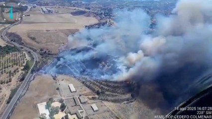 Vídeo del incendio forestal declarado en Mijas.
