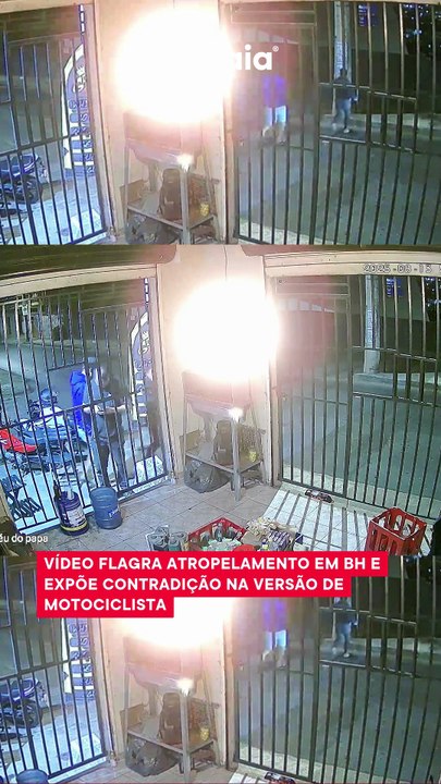 Vídeo flagra atropelamento em BH e expõe contradição na versão de motociclista
