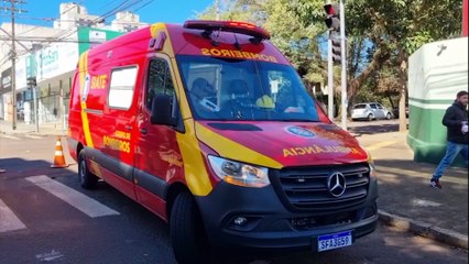 Motociclista fica em estado grave após acidente de trânsito no Centro
