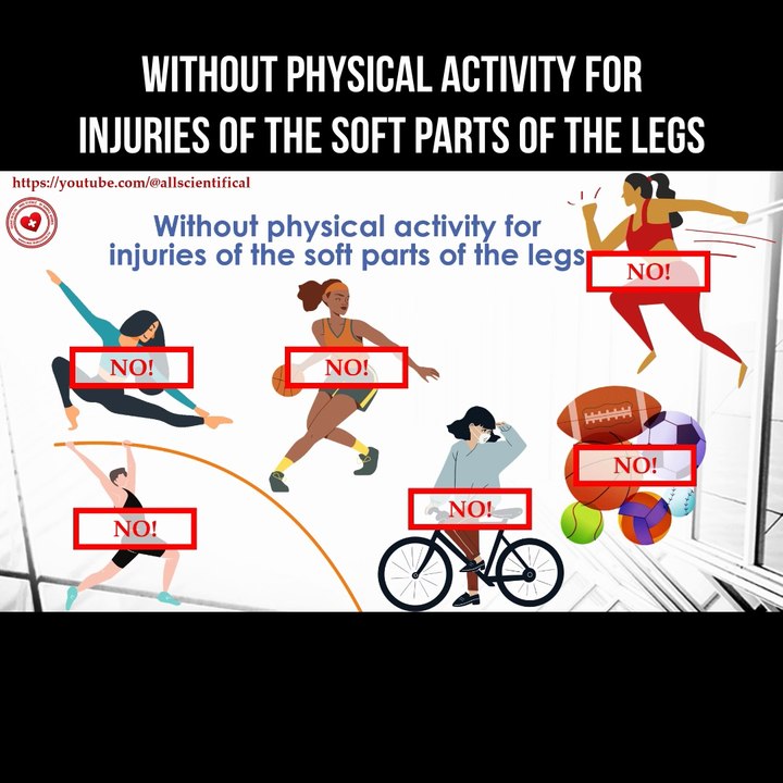 Without physical activity for injuries of the soft parts of the leg