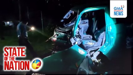 Truck, sumalpok sa poste ng ilaw | SONA