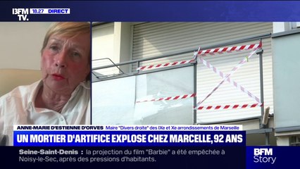 Mortier d'artifice à Marseille: "La situation est angoissante", affirme Anne-Marie d'Estienne d'Orves, maire Divers droite des IXe et Xe arrondissements de Marseille