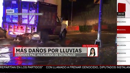 Iztacalco reporta nuevos daños por lluvias e insta a extremar precauciones