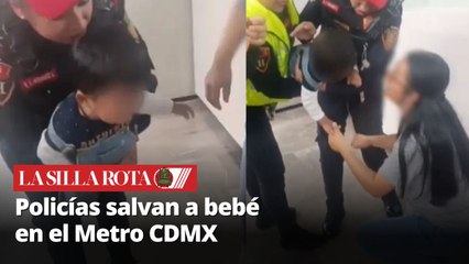 Bebé se ahoga en el Metro… y dos policías lo salvan a tiempo