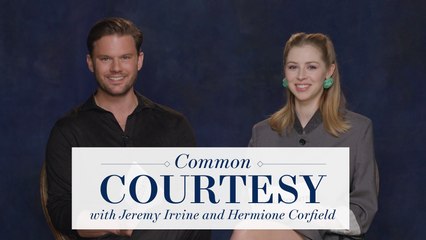 Jeremy Irvine & Hermione Corfield Don’t Want Your Acting Advice | Common Courtesy | Town & Country