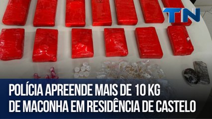 Polícia apreende mais de 10 kg de maconha em residência de Castelo