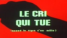 Le cri qui tue (1977) - VF - Joseph Velaco