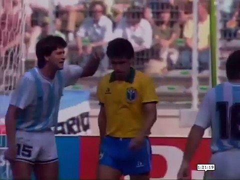 Copa do Mundo 1990 Brasil x Argentina (1/8 finais) com Galvão Bueno e Pelé (Globo)
