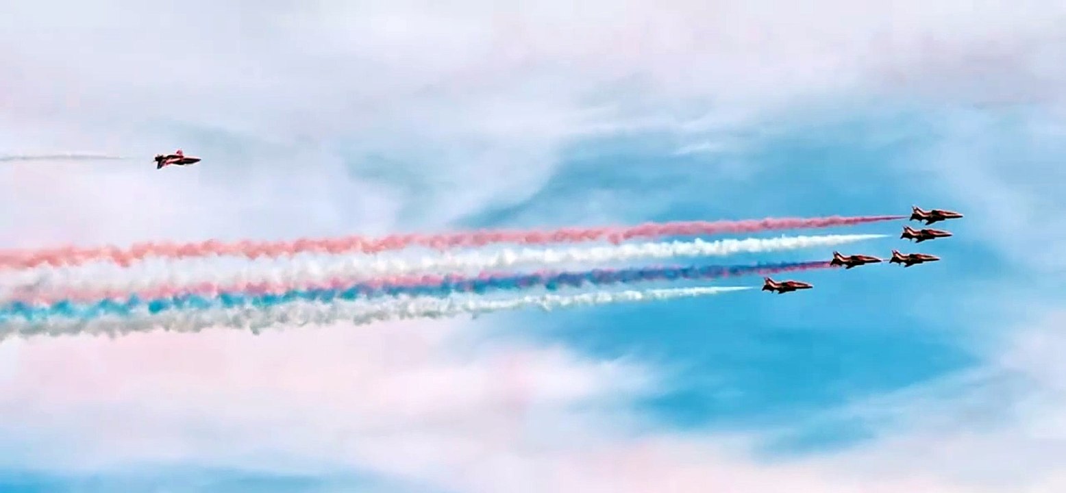 Sussex: Red Arrows soar over Eastbourne