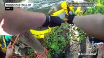 Pet rescue nearly turns tragic in Wisconsin river