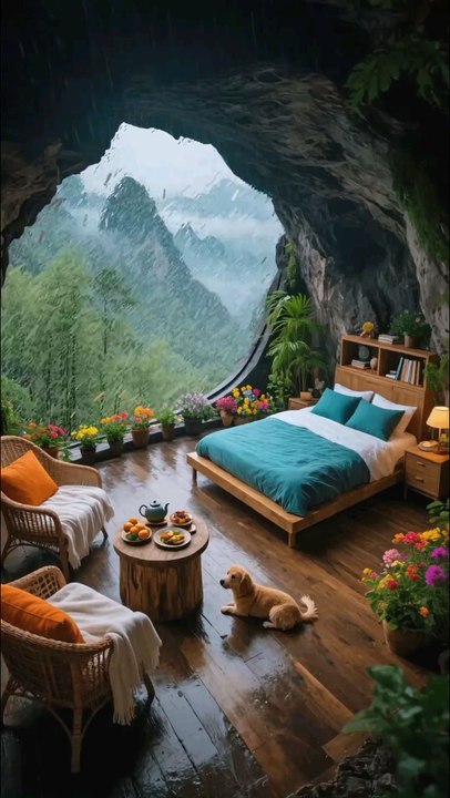 Magical Cave Resort, Thunderstorm, Rain, Camping, Adventure-Filled Mountain Vacations.