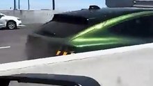 Driver seen praying as the car goes out of control before smashing into another vehicle.