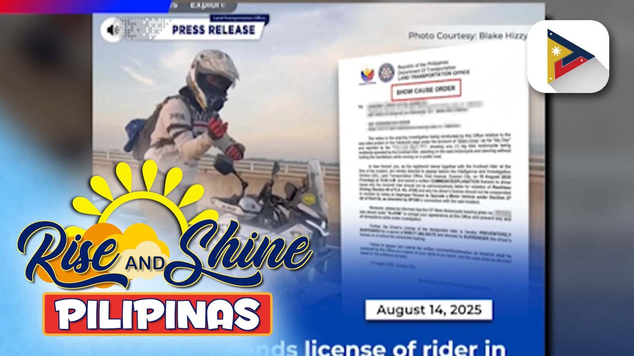 Isang rider na gumawa ng delikadong stunts sa kalsada, pinatawan na ng suspension ng LTO