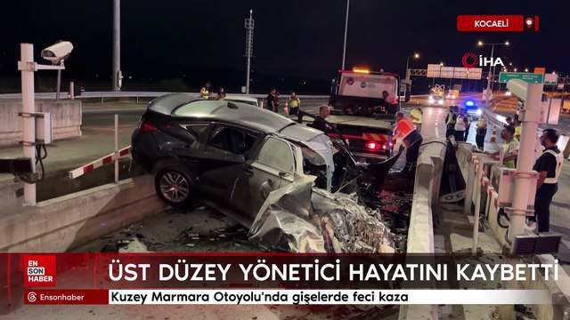 Kocaeli Kuzey Marmara Otoyolu'nda gişelerde feci kaza