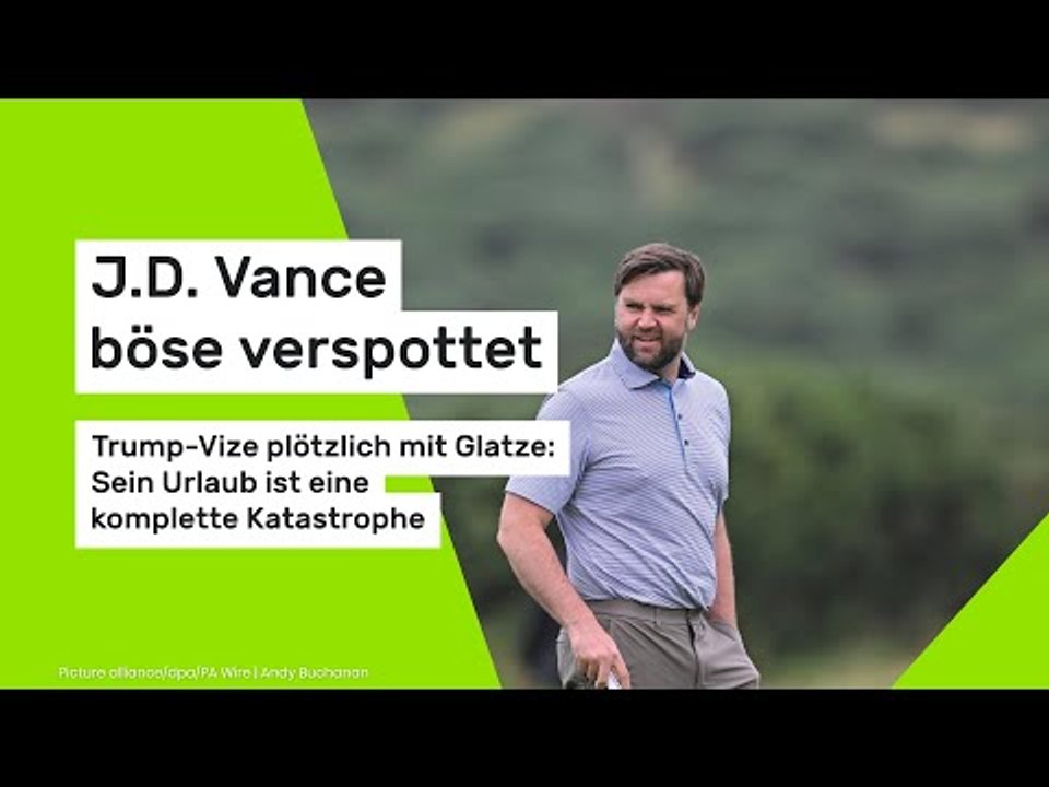 J.D. Vance böse verspottet: Trump-Vize mit Glatze - sein Urlaub ist eine komplette Katastrophe