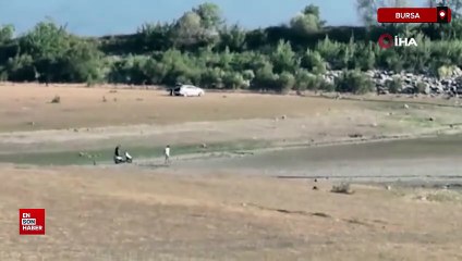 Bursa'da 43 yıldır sulama yapılan gölet kurudu