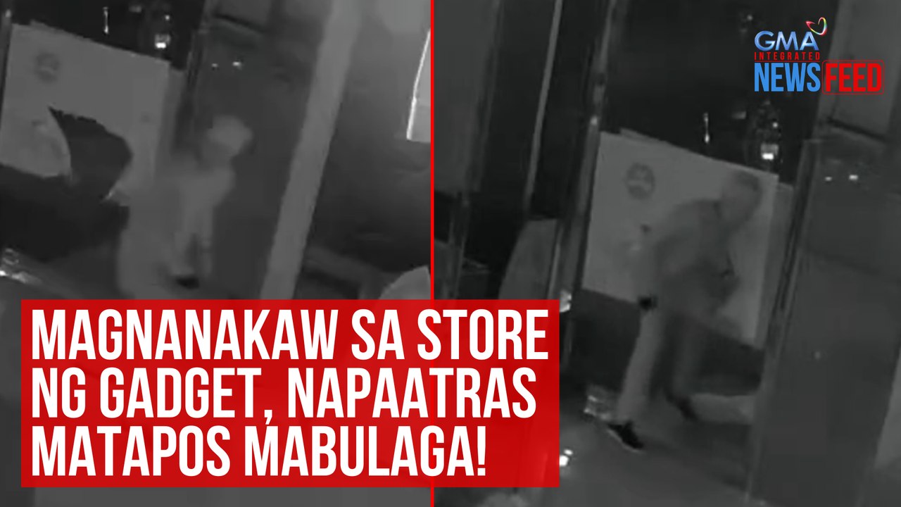 Magnanakaw sa store ng gadget, napaatras matapos mabulaga! | GMA Integrated Newsfeed
