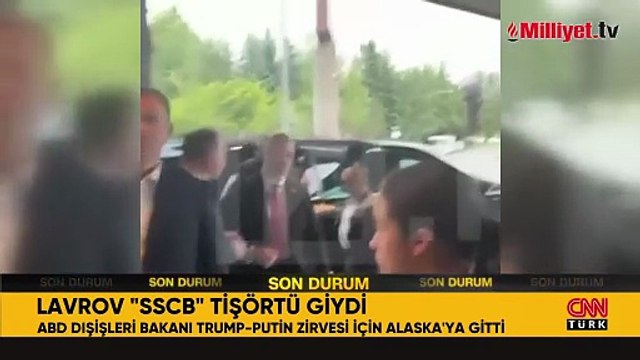 Alaska'da Trump-Putin Zirvesi: Nefesler tutuldu, Lavrov Soyvetler Birliği yazılı sweatshirt ile geldi!