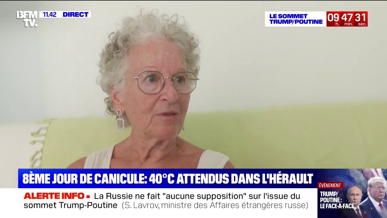 "La canicule est insupportable quand on arrive à notre âge", témoigne Lucrèce, habitante de Palavas-les-Flots (Hérault)