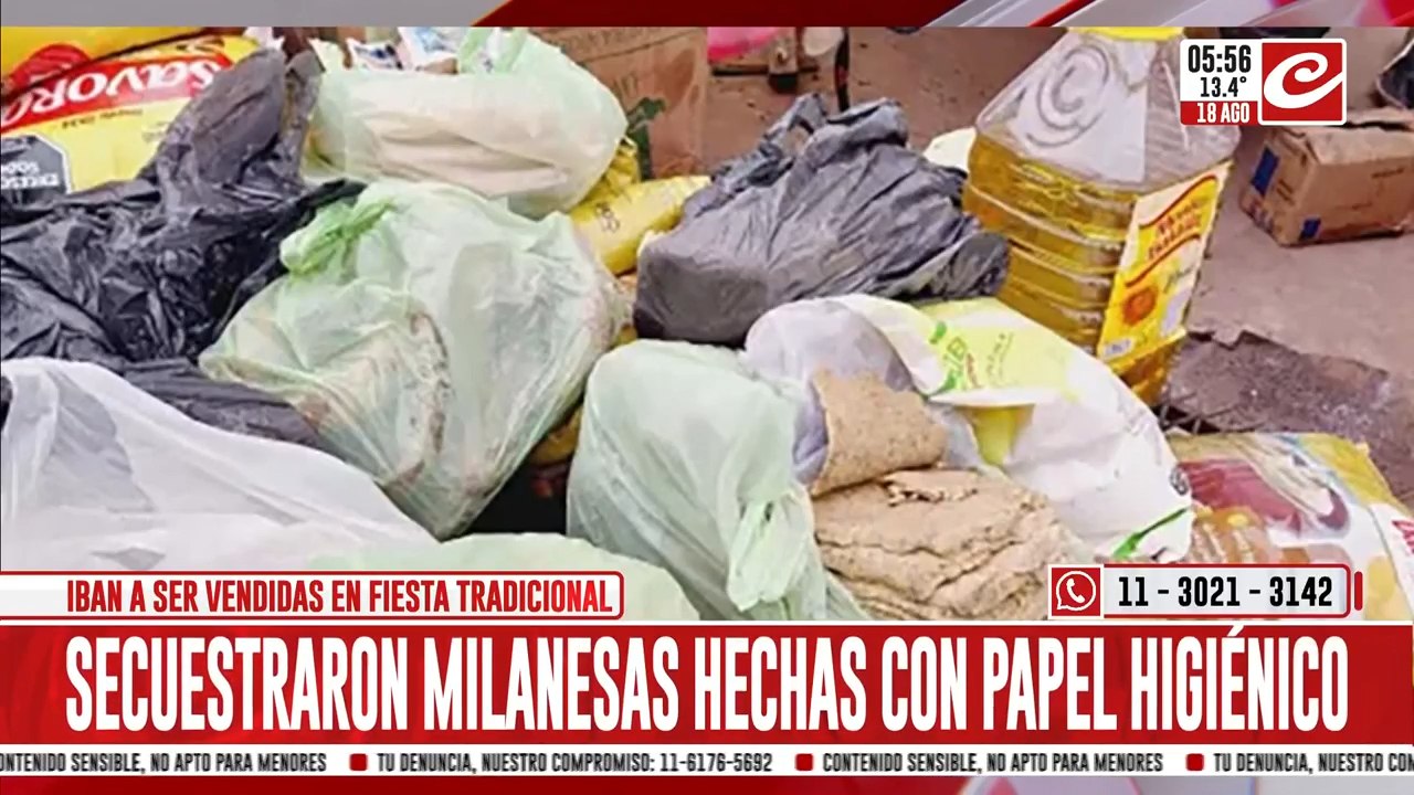 Insólito: secuestraron 25 kilos de milanesas... ¡hechas con papel higiénico!