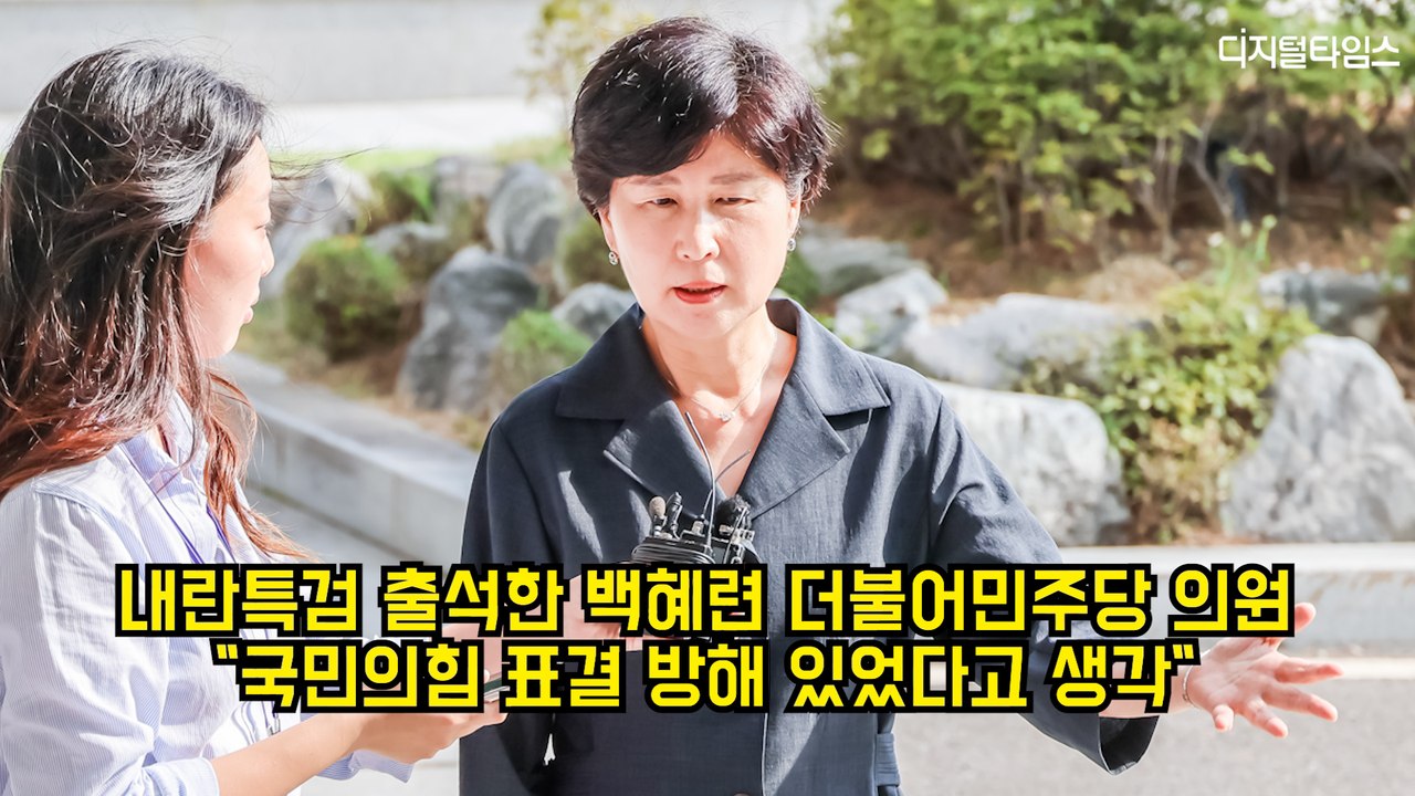 내란특검 출석한 백혜련 의원 "국민의힘 표결 방해 있었다고 생각" #백혜련 #더불어민주당 #내란특검