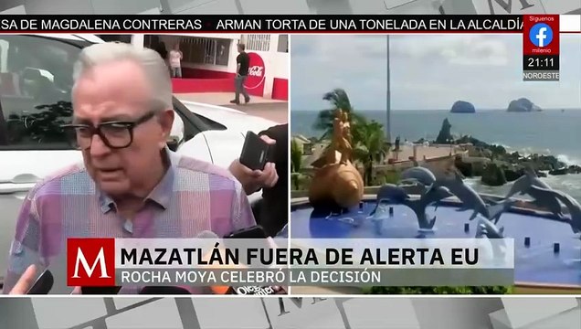 Rubén Rocha Moya celebra que Sinaloa no sea riesgo para turistas de EU